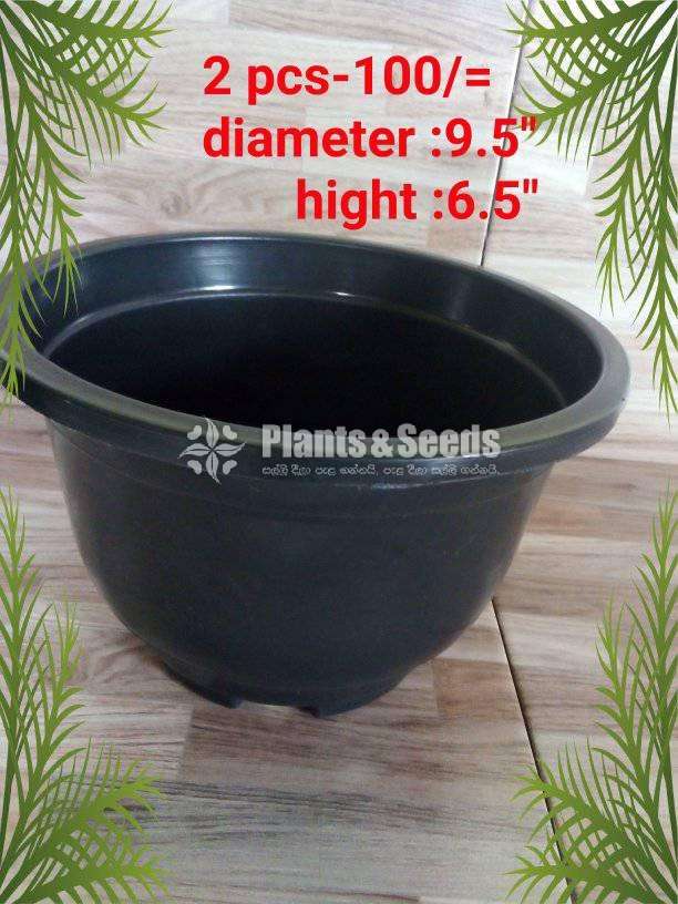 Plastic flower pots