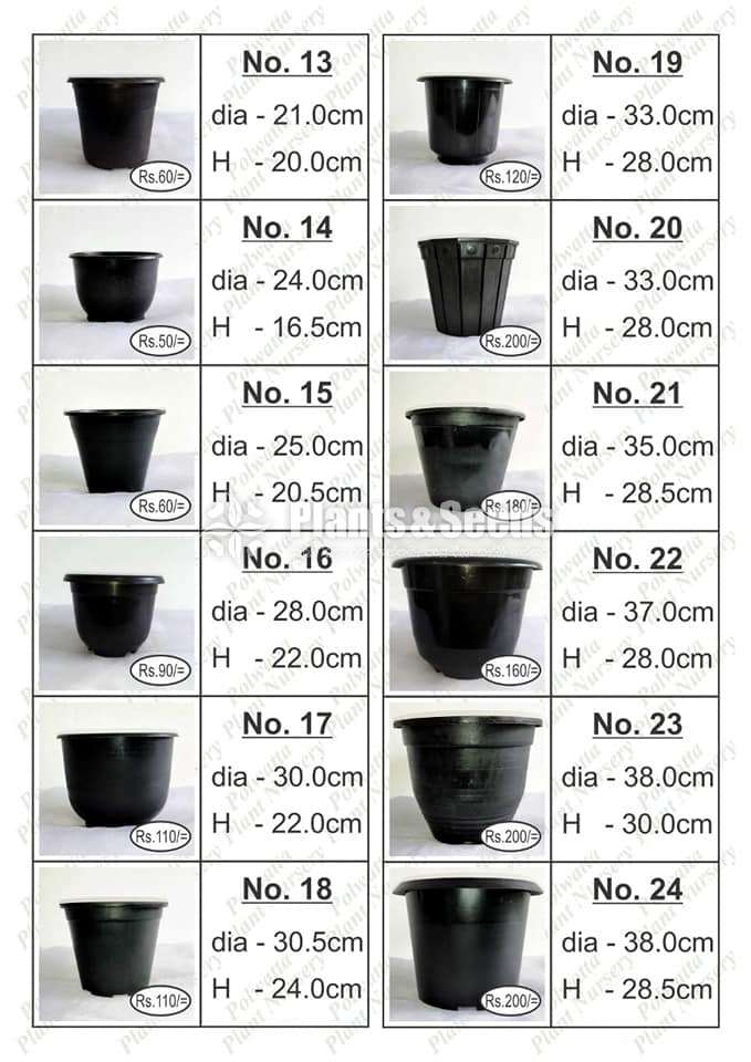 Plastic Pots for  Whole Sale and Retail