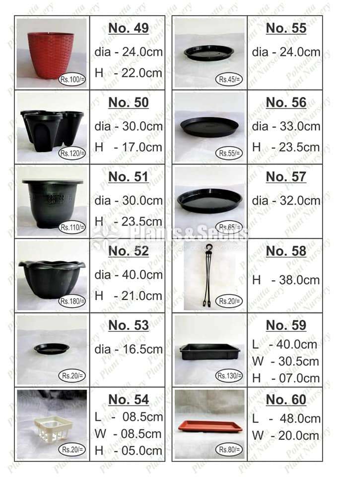 Plastic Pots for  Whole Sale and Retail